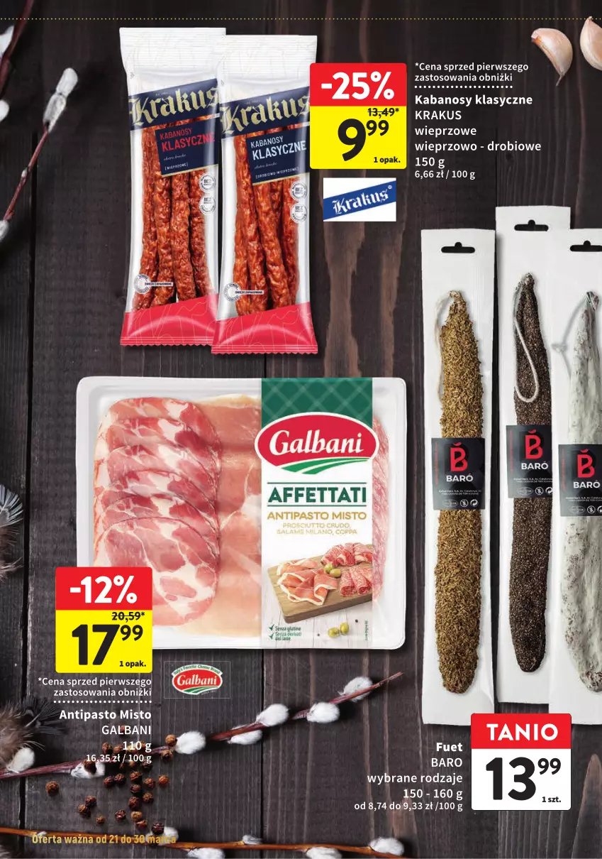 Gazetka promocyjna Intermarche - Gazetka Intermarche - ważna 21.03 do 30.03.2024 - strona 2 - produkty: Kabanos, Krakus