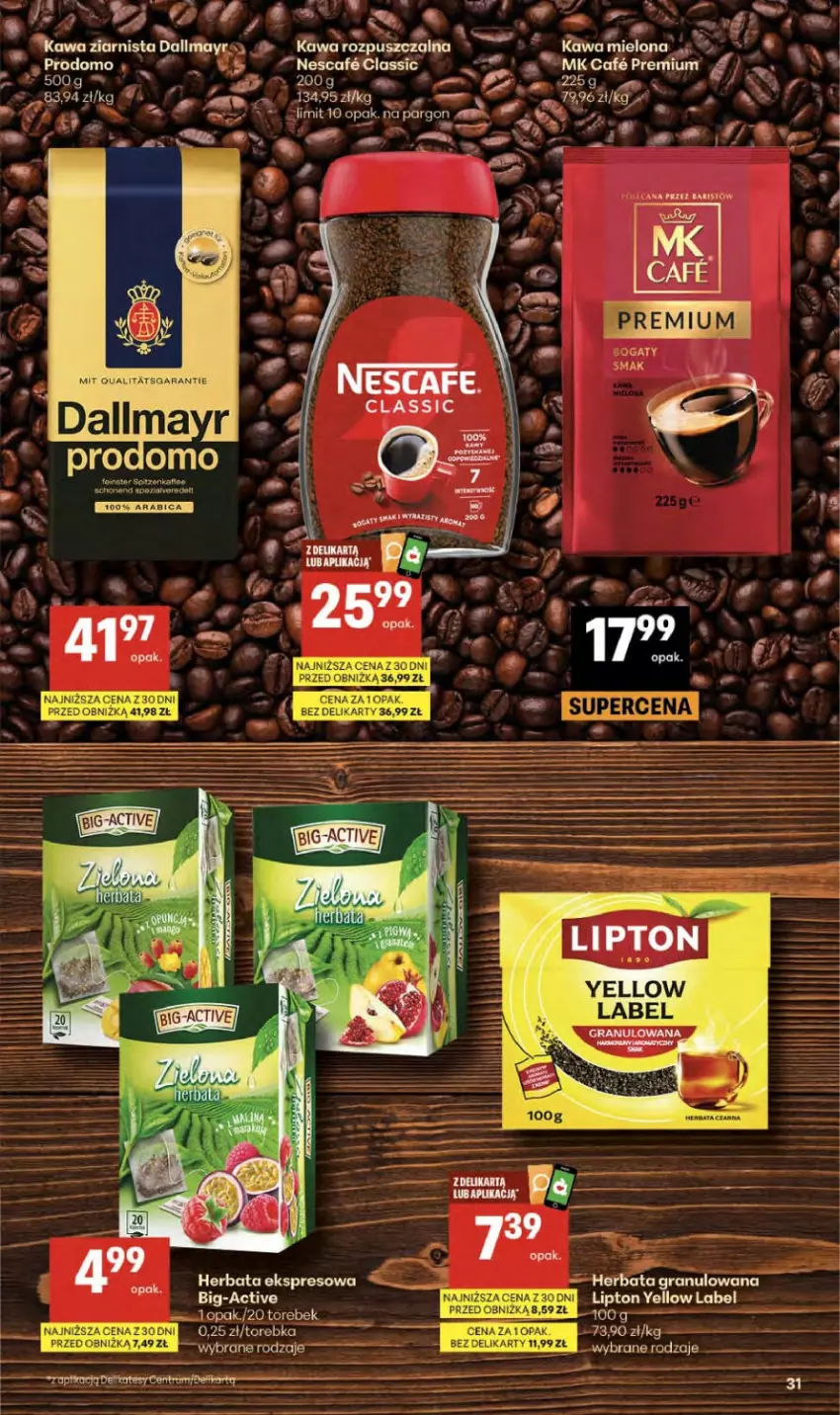 Gazetka promocyjna Delikatesy Centrum - Franczyza DC17 Czwartek - ważna 23.04 do 29.04.2026 - strona 31 - produkty: EPEE, Fa, Kawa, Lipton, Woda