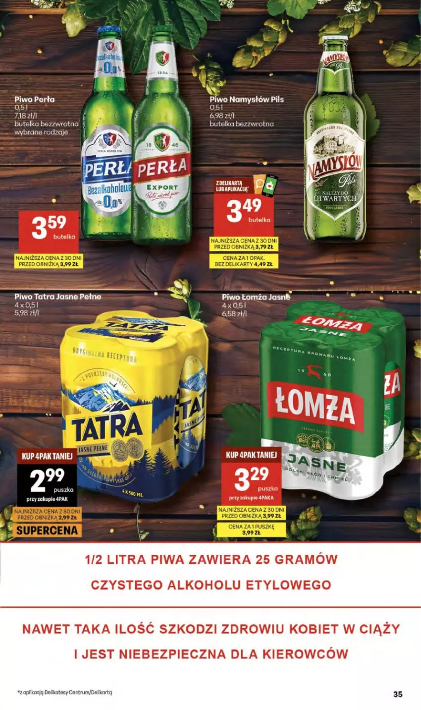 Gazetka promocyjna Delikatesy Centrum - Franczyza DC17 Czwartek - ważna 23.04 do 29.04.2026 - strona 35 - produkty: Gra, Namysłów, Piec, Piwa, Piwo, Rum, Tatra
