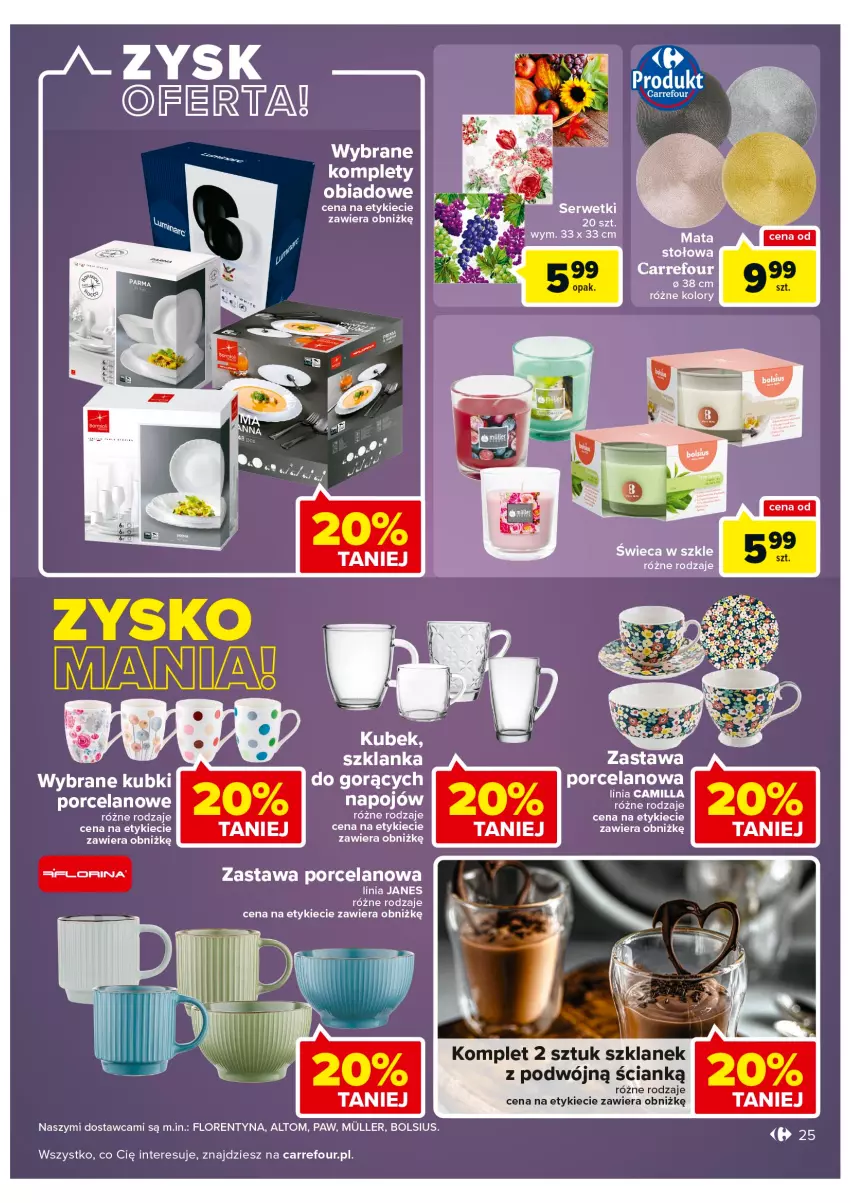 Gazetka promocyjna Carrefour - Gazetka Carrefour - ważna 25.10 do 05.11.2022 - strona 25 - produkty: Bols, Bolsius, Por, Ser, Serwetki, Szklanka