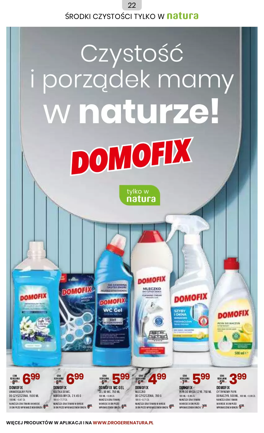 Gazetka promocyjna Drogerie Natura - Gazetka Drogerie Natura - ważna 05.07 do 04.08.2024 - strona 22 - produkty: Bryza, Kostka do wc, Mleczko, Płyn do mycia, Por