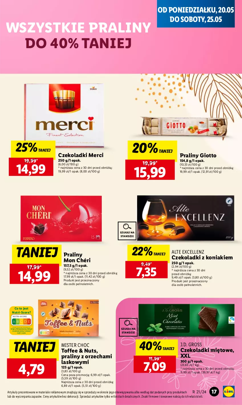 Gazetka promocyjna Lidl - GAZETKA - ważna 20.05 do 22.05.2024 - strona 21 - produkty: Merci, Mon Chéri, Praliny, Wazon