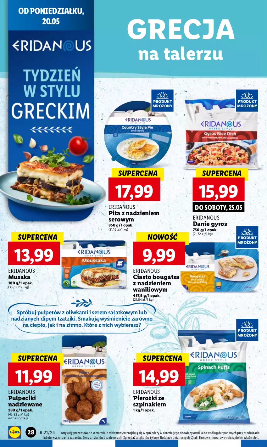 Gazetka promocyjna Lidl - GAZETKA - ważna 20.05 do 22.05.2024 - strona 32 - produkty: Gyros, Mus, Sałat, Ser, Szpinak, Talerz