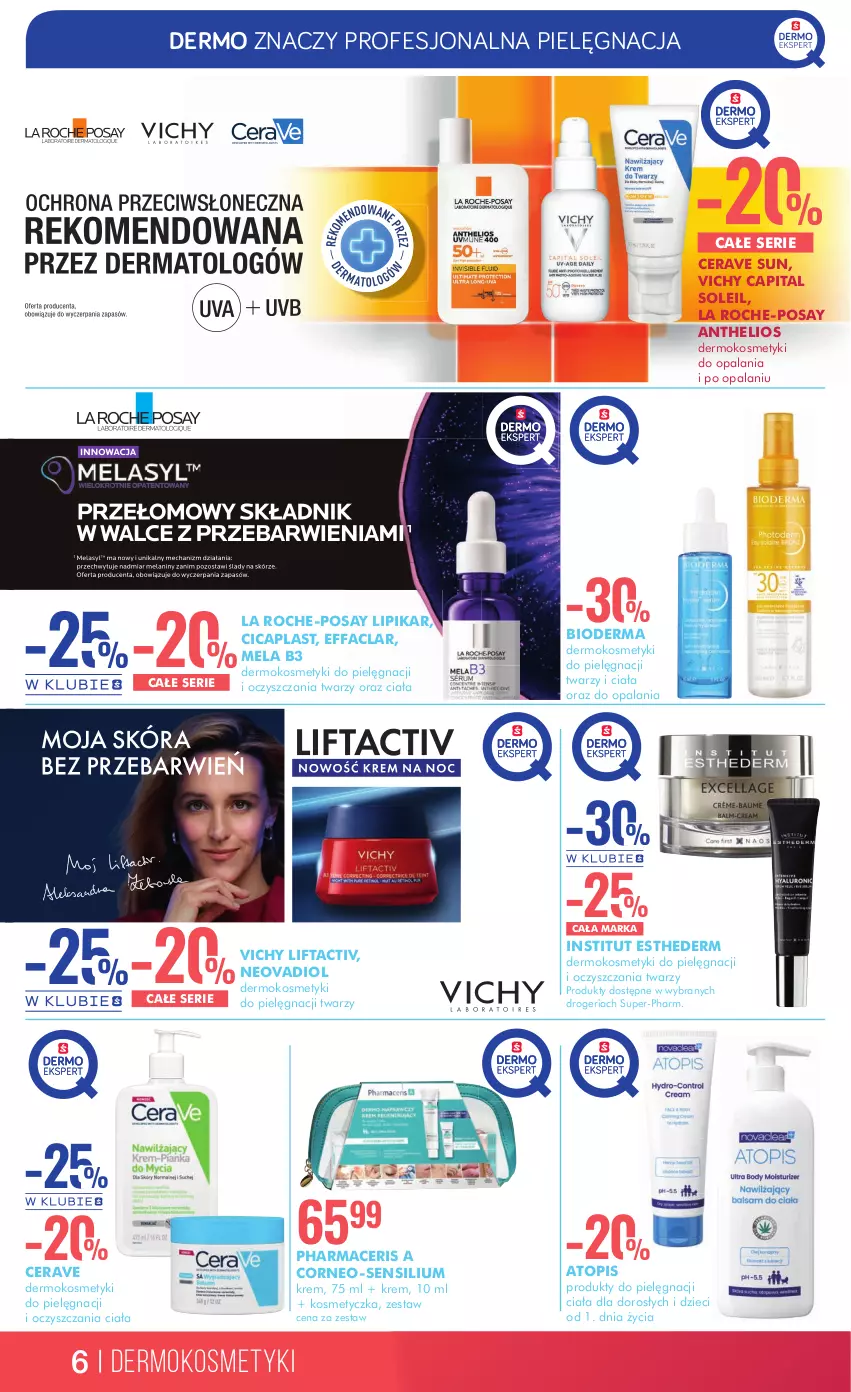 Gazetka promocyjna Super Pharm - Gazetka - ważna 11.07 do 25.07.2024 - strona 6 - produkty: Acer, Bioderma, CeraVe, Dzieci, Fa, Helio, Kosmetyczka, Kosmetyki do pielęgnacji, La Roche-Posay, Lipikar, Pharmaceris, Ser, Top, Vichy