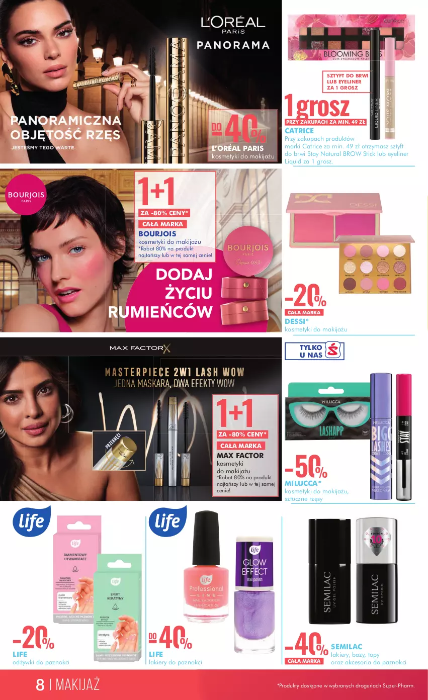 Gazetka promocyjna Super Pharm - Gazetka - ważna 11.07 do 25.07.2024 - strona 8 - produkty: Bourjois, Catrice, Fa, L’Oréal, Lakier, Makijaż, Max Factor, Sztuczne rzęsy, Top