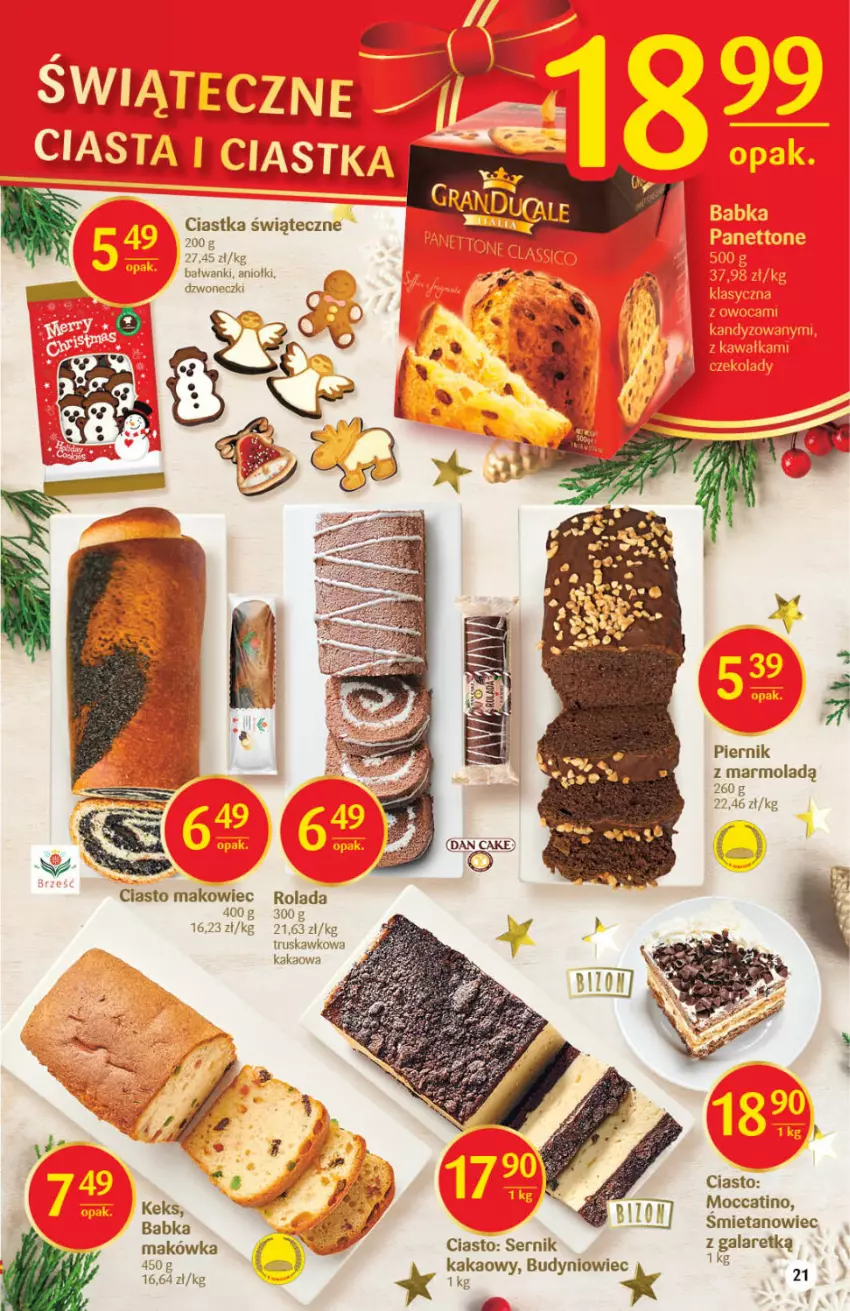 Gazetka promocyjna Delikatesy Centrum - Gazetka DC49 n. fresh - ważna 09.12 do 15.12.2021 - strona 21 - produkty: Babka, Ciastka, Gala, Kakao, Makowiec, Mola, Piernik, Rolada, Ser