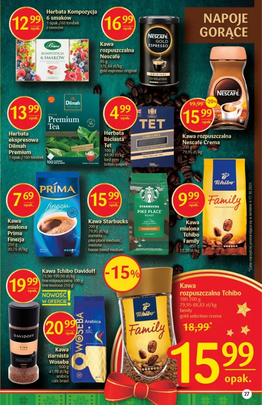 Gazetka promocyjna Delikatesy Centrum - Gazetka DC49 n. fresh - ważna 09.12 do 15.12.2021 - strona 27 - produkty: BIC, Brit, Fa, Herbata, Kawa, Kawa rozpuszczalna, Napoje, Tchibo