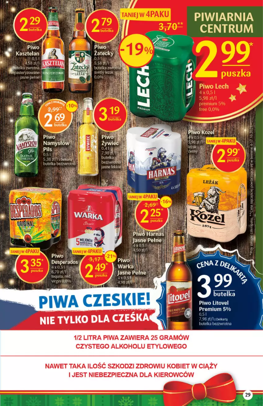 Gazetka promocyjna Delikatesy Centrum - Gazetka DC49 n. fresh - ważna 09.12 do 15.12.2021 - strona 29 - produkty: Desperados, Gra, Kasztelan, Kozel, Lion, Mus, Namysłów, Piec, Piwa, Piwo