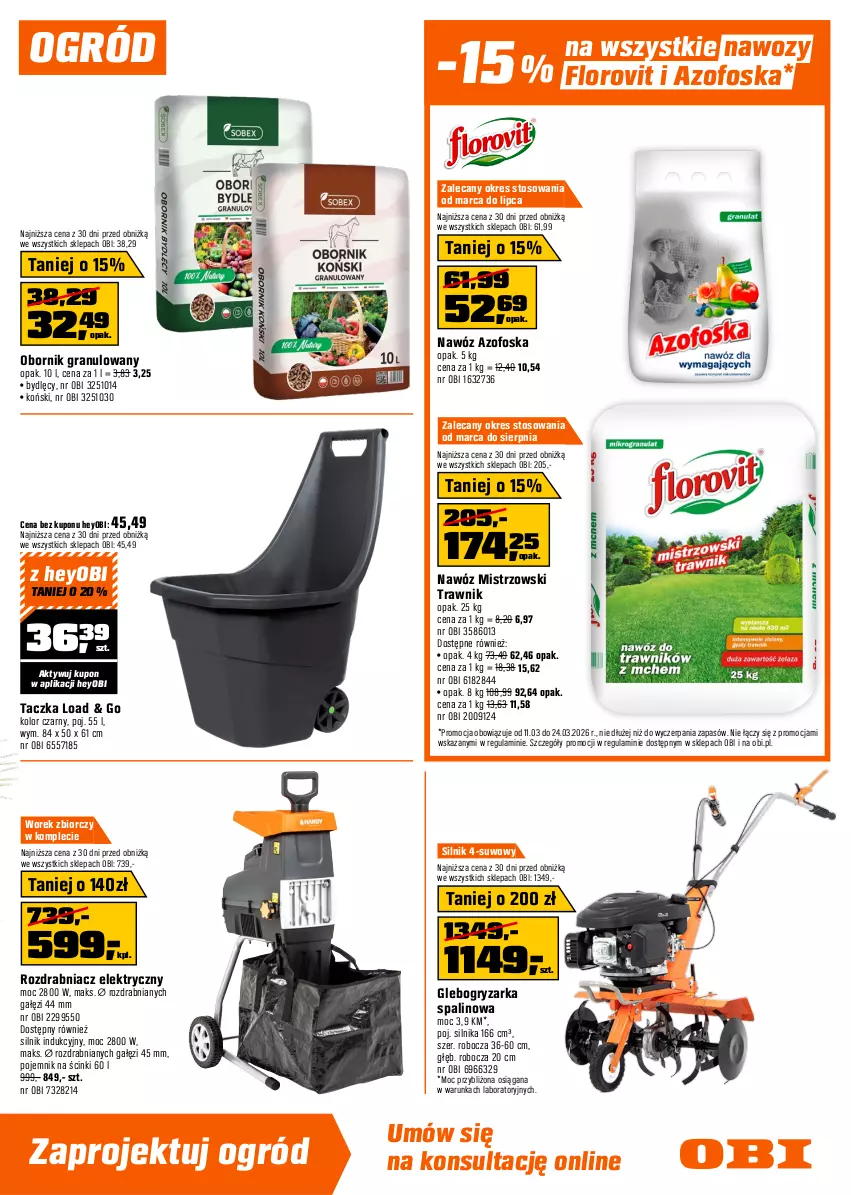Gazetka promocyjna Obi - Gazetka OBI - ważna 11.03 do 24.03.2026 - strona 3 - produkty: Cebula, Gra, Gry, Hiacynt, Laur, Nawóz, Ogród, Pojemnik, Prymula, Rozdrabniacz