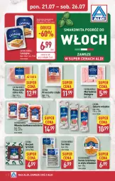 Gazetka promocyjna Aldi - Tydzień Włoski - Gazetka - ważna od 02.08 do 02.08.2025 - strona 1 - produkty: Ser, Smakowita, Salami, Mortadella, Prosciutto, Dell, Serek, Boczek, Lasagne, Kiełbasa