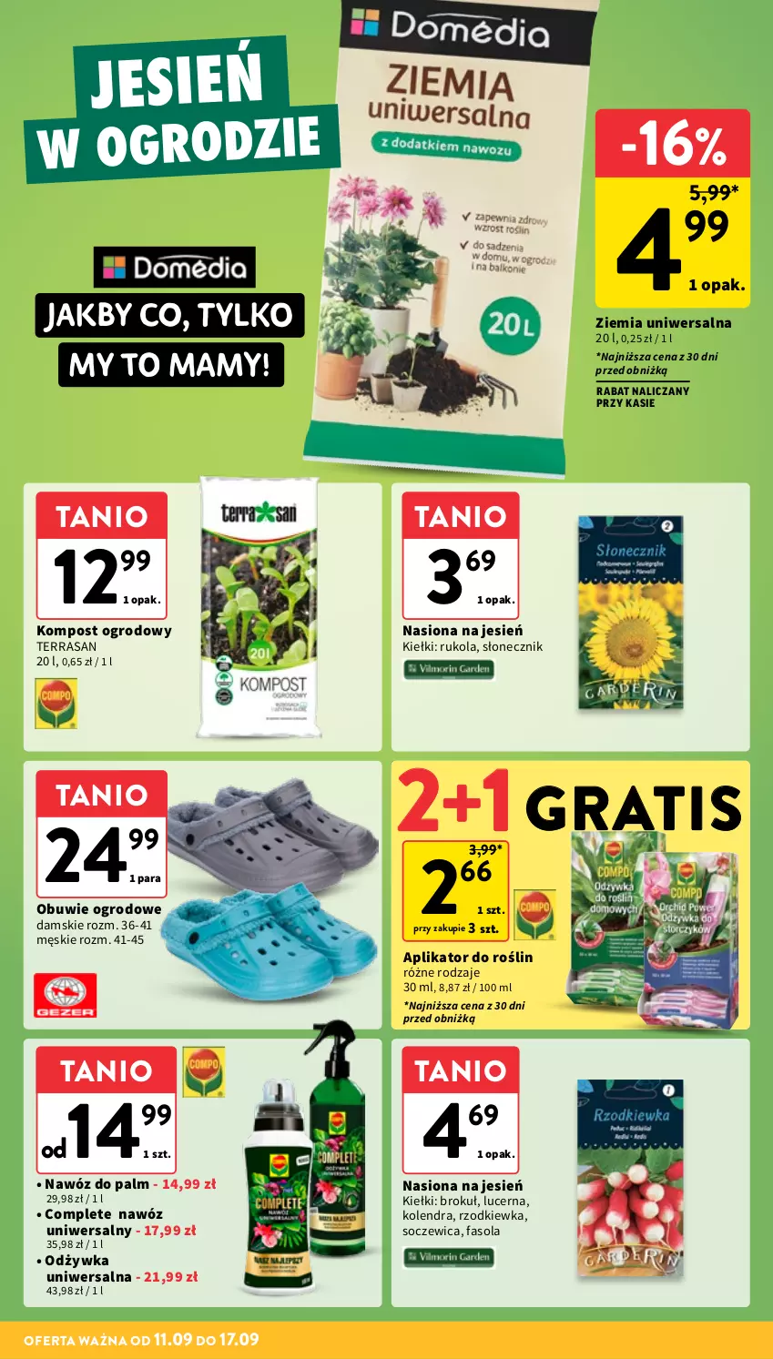 Gazetka promocyjna Intermarche - Gazetka Intermarche - ważna 11.09 do 17.09.2025 - strona 36 - produkty: Fa, Fasola, Gra, Kiełki, Kolendra, Nawóz, Obuwie, Odżywka, Rukola, Rzodkiewka