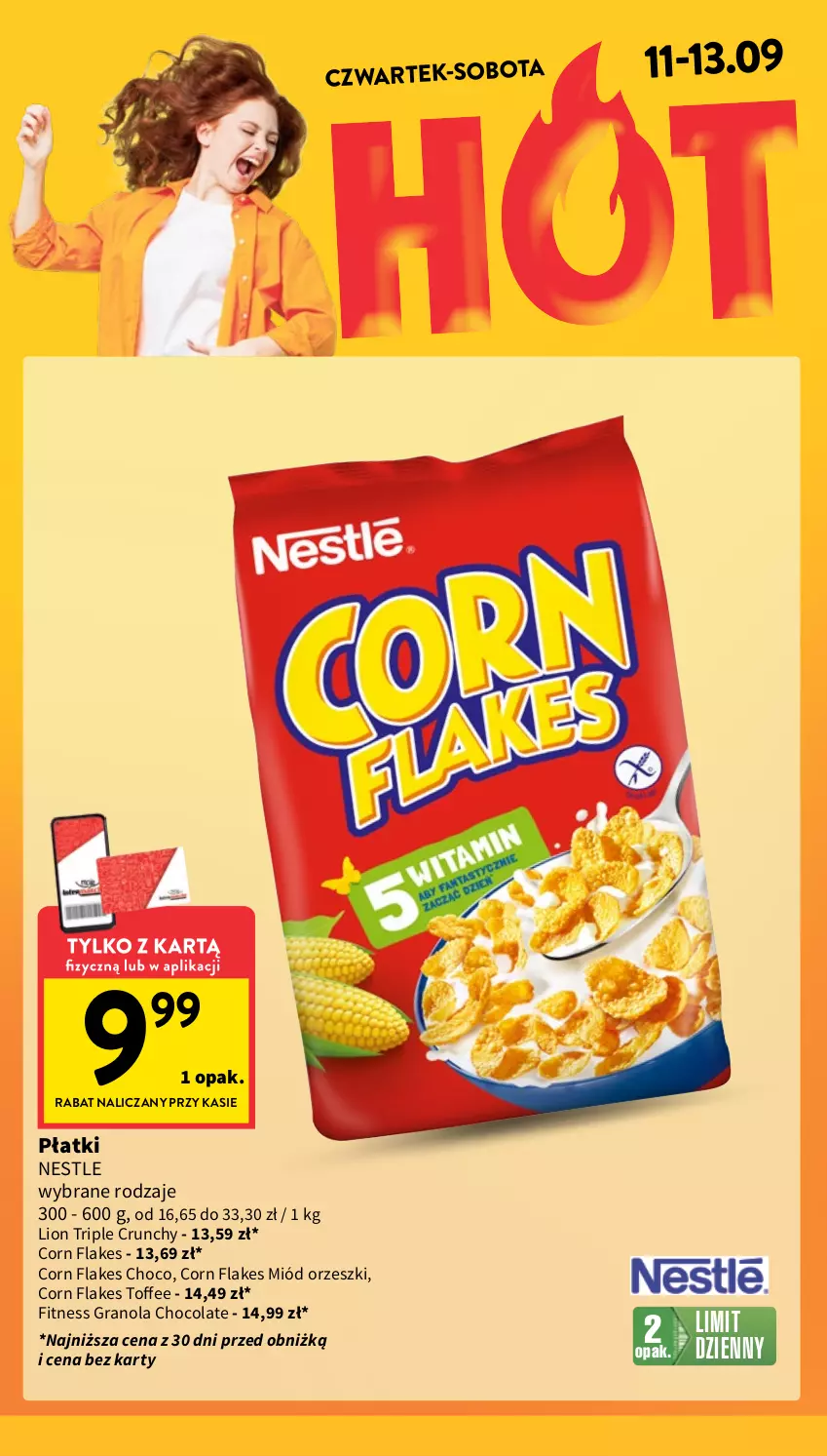 Gazetka promocyjna Intermarche - Gazetka Intermarche - ważna 11.09 do 17.09.2025 - strona 4 - produkty: Corn flakes, Gra, Granola, Lion, Miód, Orzeszki