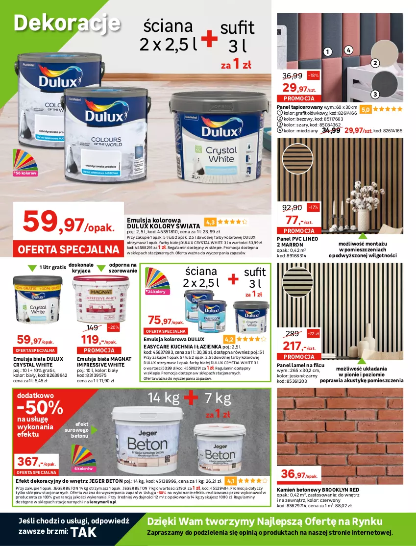 Gazetka promocyjna Leroy Merlin - Gazetka Leroy Merlin - ważna 29.12.2022 do 17.01.2023 - strona 8 - produkty: Dulux, Dywan, Emulsja, Fa, Firana, Gra, Granat, Karnisz, Kuchnia, LG, Listwa, Lustro, Palma, Poduszka, Por, Szyna, Wycieraczka, Zasłona