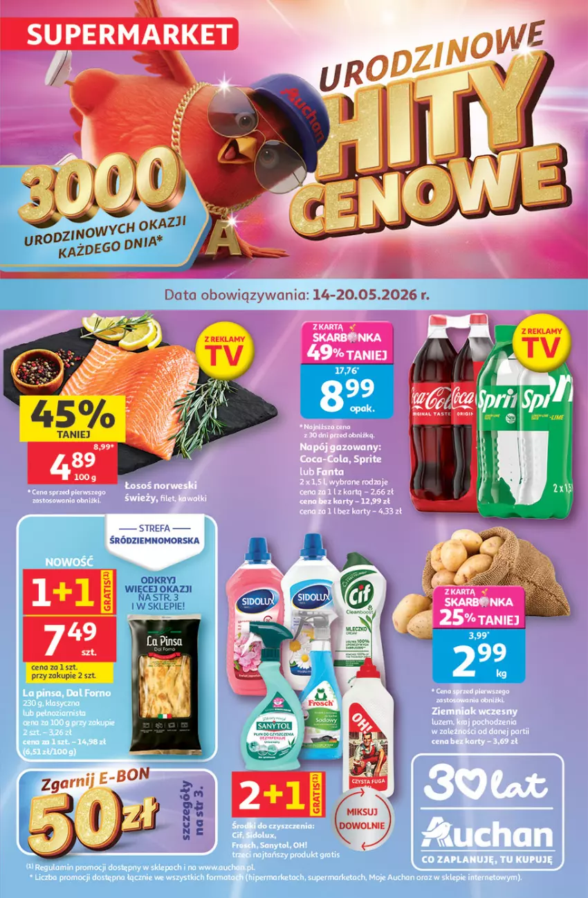 Gazetka promocyjna Auchan - Gazetka 30 Lat Supermarket Auchan - ważna 14.05 do 20.05.2026 - strona 1