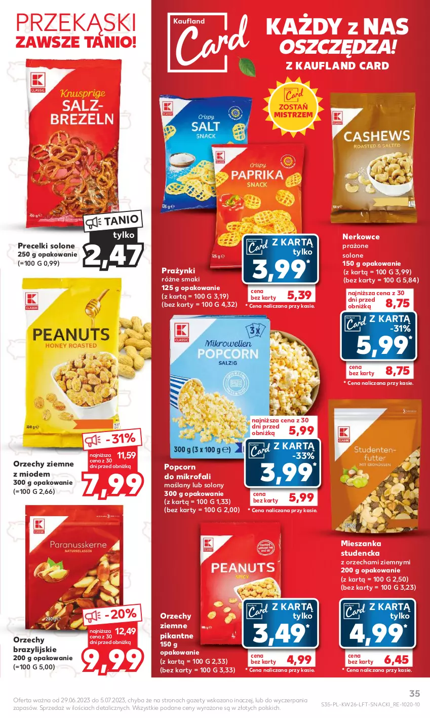 Gazetka promocyjna Kaufland - Gazetka tygodnia - ważna 29.06 do 05.07.2023 - strona 35 - produkty: Fa, Mieszanka studencka, Popcorn, Precelki