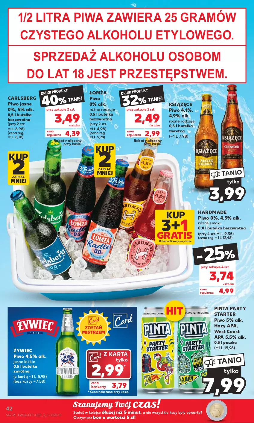 Gazetka promocyjna Kaufland - Gazetka tygodnia - ważna 29.06 do 05.07.2023 - strona 42 - produkty: Carlsberg, Gra, Książęce, Olej, Piwa, Piwo, Piwo jasne