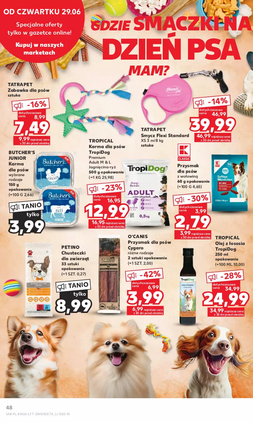 Gazetka promocyjna Kaufland - Gazetka tygodnia - ważna 29.06 do 05.07.2023 - strona 48 - produkty: Chusteczki, Olej, Ryż, Smycz, Sos, Tatra, Tropical, Zabawka