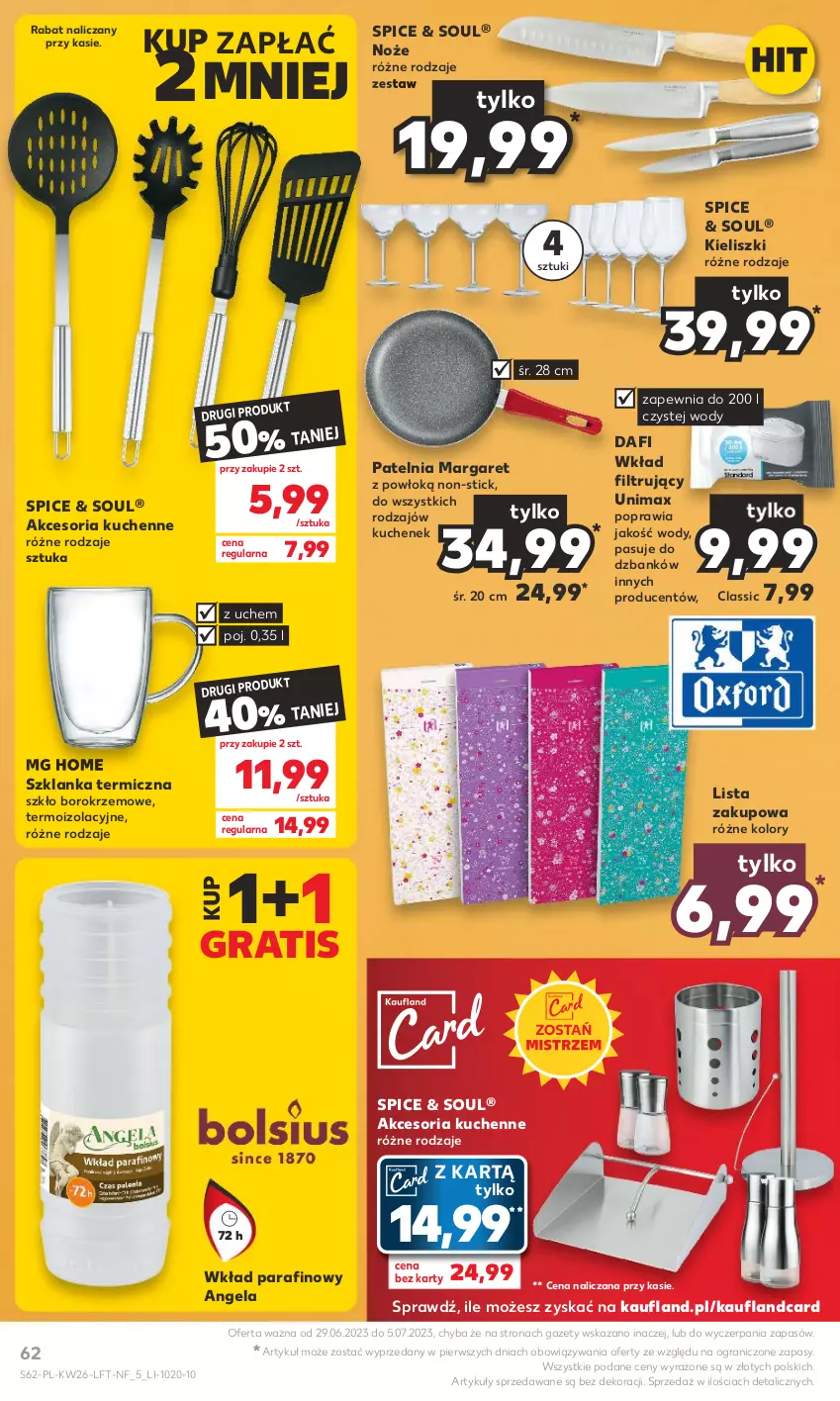 Gazetka promocyjna Kaufland - Gazetka tygodnia - ważna 29.06 do 05.07.2023 - strona 62 - produkty: Gra, Noż, Patelnia, Szklanka, Wkład filtrujący