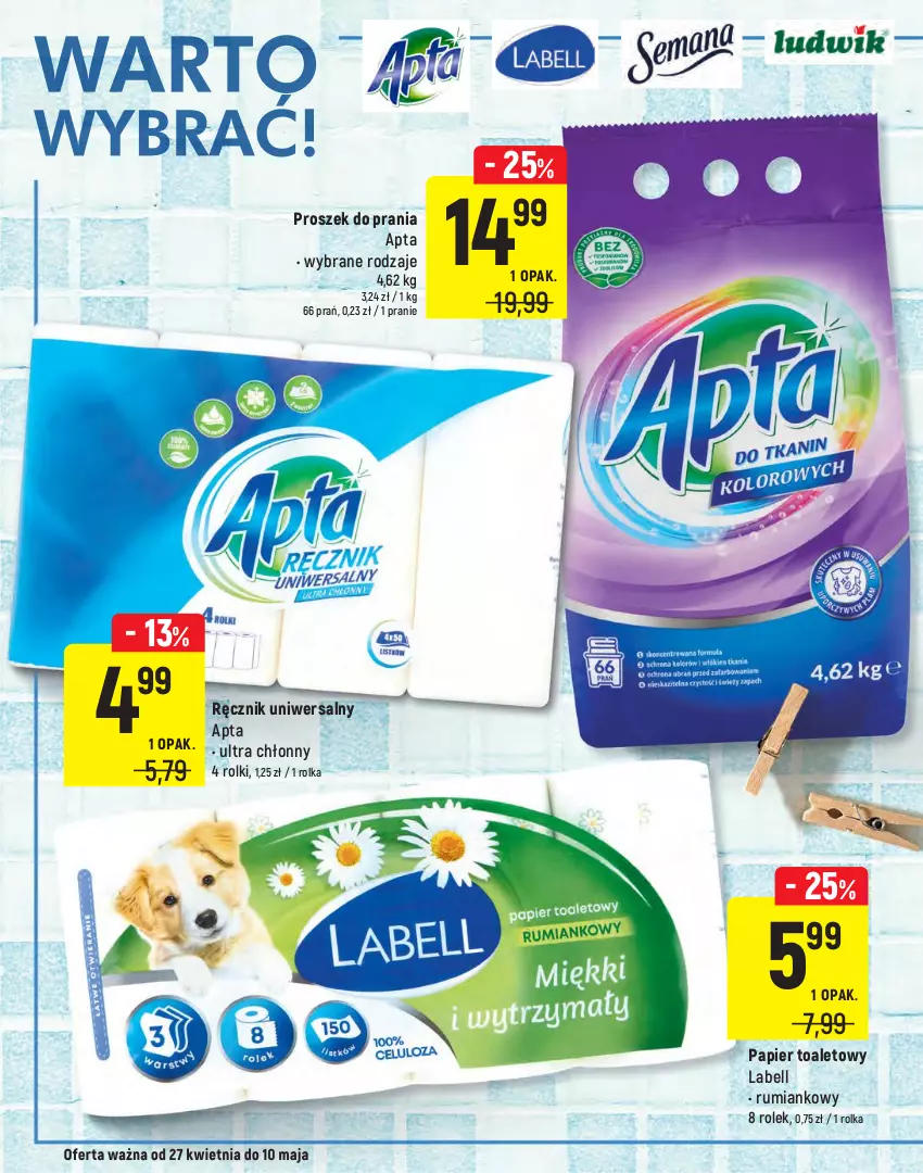 Gazetka promocyjna Intermarche - Warto brać - ważna 27.04 do 10.05.2021 - strona 18 - produkty: Bell, Do mycia naczyń, Ludwik, Mleczko, Papier, Papier toaletowy, Płyn do mycia, Płyn do mycia naczyń, Płyn do płukania, Płyn do wc, Proszek do prania, Ręcznik, Rolki, Rum, Tablet, Tabletki do zmywarki, Zmywarki