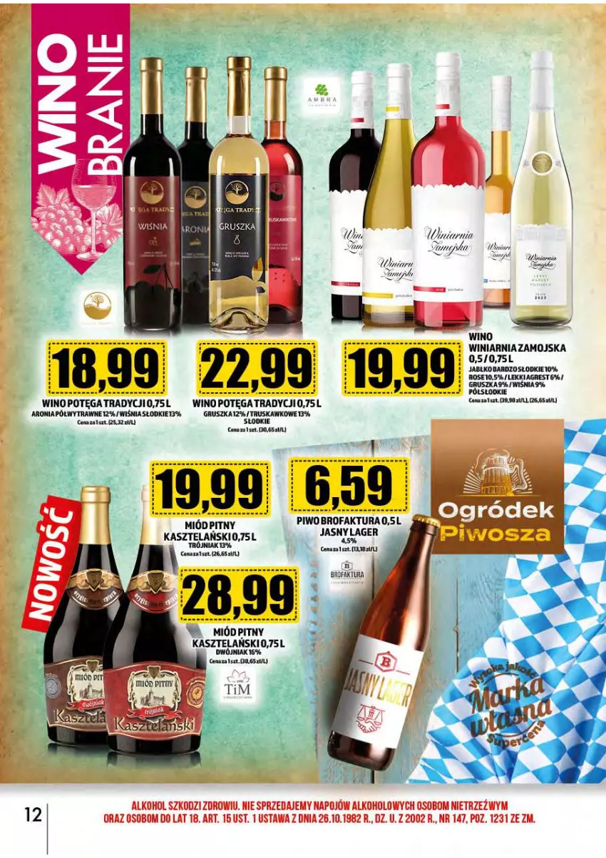 Gazetka promocyjna Topaz - Gazetka - ważna 01.10 do 31.10.2024 - strona 12 - produkty: Aronia, Fa, Gra, Gres, Miód, Ogród, Piwo, Wasa, Winiarnia Zamojska, Wino