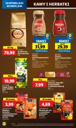 Gazetka promocyjna Lidl - GAZETKA - Gazetka - ważna od 23.04 do 23.04.2025 - strona 50 - produkty: Torebka, Nescafé, Kawa rozpuszczalna, Gin, Kawa ziarnista, Bell, Kawa mielona, Kawa, Lavazza, Bella, Herbata