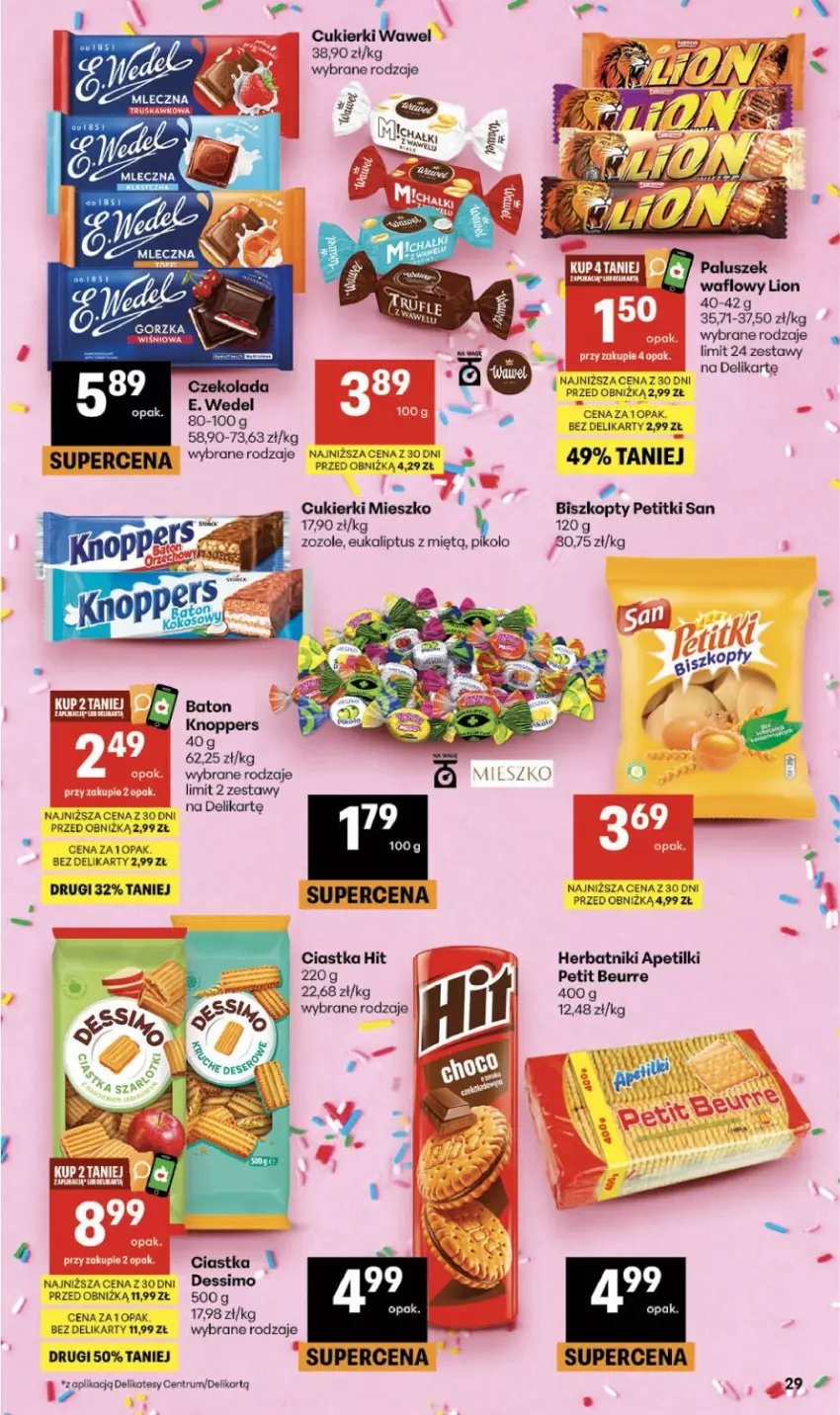 Gazetka promocyjna Delikatesy Centrum - Franczyza DC30 Czwartek - ważna 23.07 do 29.07.2026 - strona 29 - produkty: Baton, Biszkopty, Ciastka, Cukier, Cukierki, Herbatniki, Lion, Rum