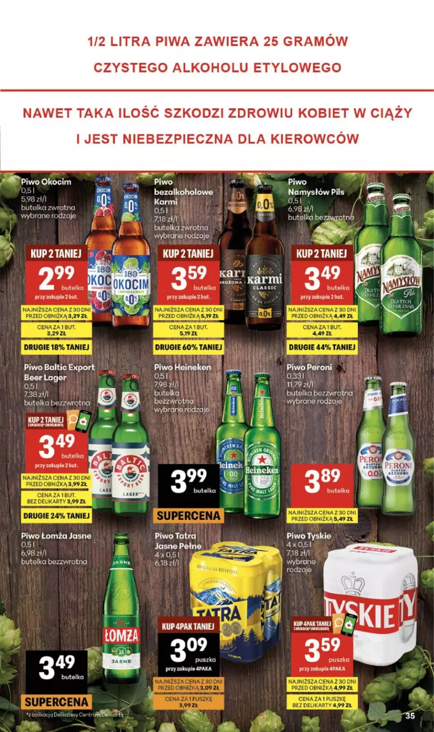 Gazetka promocyjna Delikatesy Centrum - Franczyza DC30 Czwartek - ważna 23.07 do 29.07.2026 - strona 35 - produkty: Gra, Heineken, Koc, Piec, Piwa, Piwo, Tatra, Tyskie