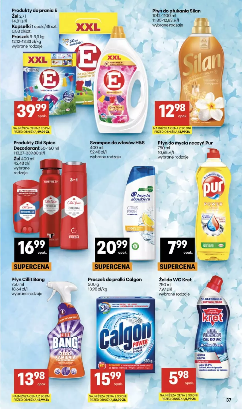 Gazetka promocyjna Delikatesy Centrum - Franczyza DC30 Czwartek - ważna 23.07 do 29.07.2026 - strona 37 - produkty: Calgon, Cillit Bang, Dezodorant, Do mycia naczyń, Gin, Kret, LG, Old Spice, Płyn do mycia, Płyn do mycia naczyń, Pralki, Pur, Silan
