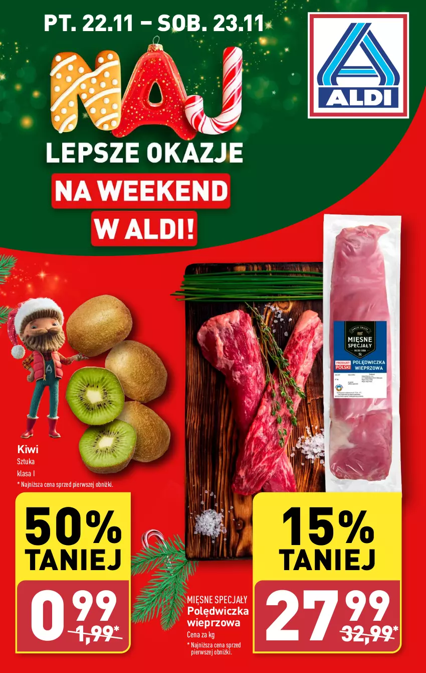 Gazetka promocyjna Aldi - Pełna oferta - ważna 18.11 do 23.11.2024 - strona 28 - produkty: Kiwi, Mięsne specjały, Polędwiczka wieprzowa