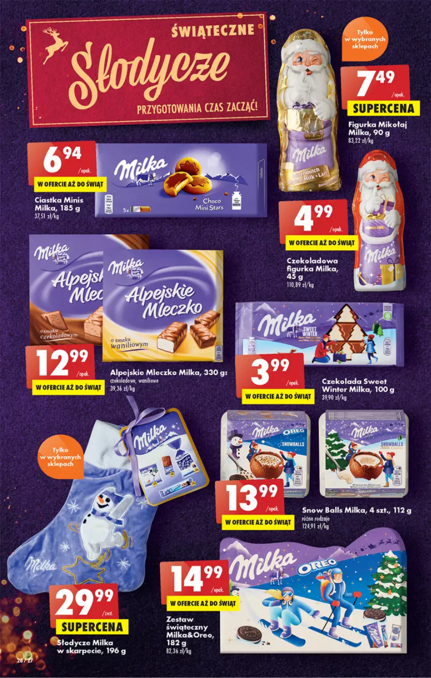 Gazetka promocyjna Biedronka - Gazetka - Biedronka.pl - ważna 01.12 do 07.12.2022 - strona 26 - produkty: Ciastka, Czekolada, Karp, Milka, Mleczko, Oreo