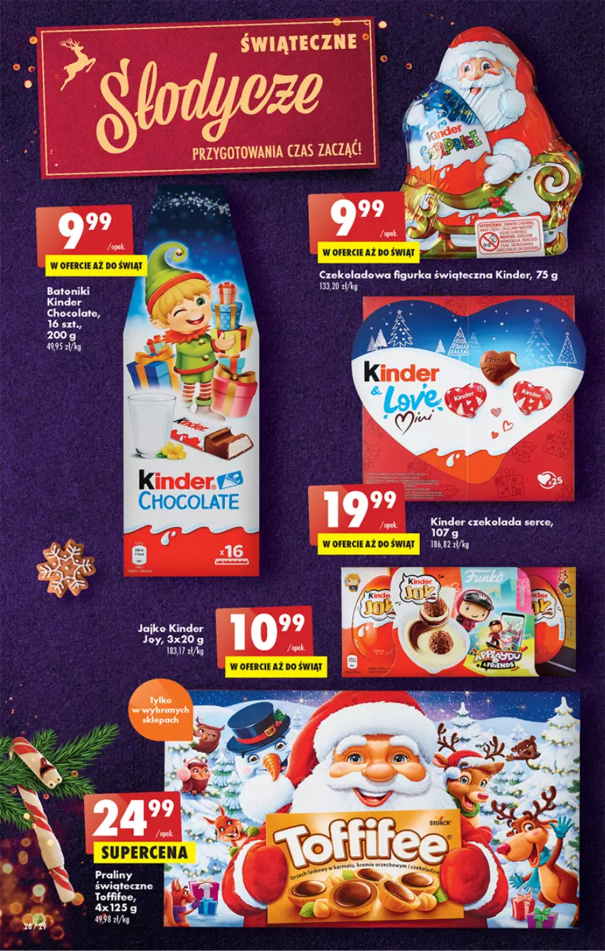 Gazetka promocyjna Biedronka - Gazetka - Biedronka.pl - ważna 01.12 do 07.12.2022 - strona 28 - produkty: Czekolada, Kinder, LG, Orka, Praliny, Ser, Toffifee