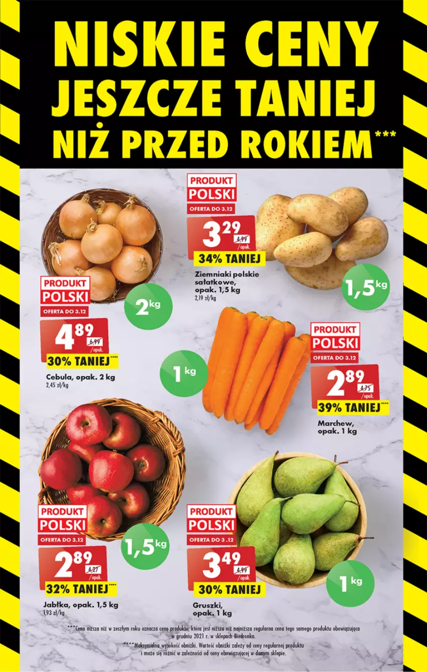 Gazetka promocyjna Biedronka - Gazetka - Biedronka.pl - ważna 01.12 do 07.12.2022 - strona 9 - produkty: Cebula, Dron, Gruszki, LEGO, Sałat, Sok, Ziemniaki