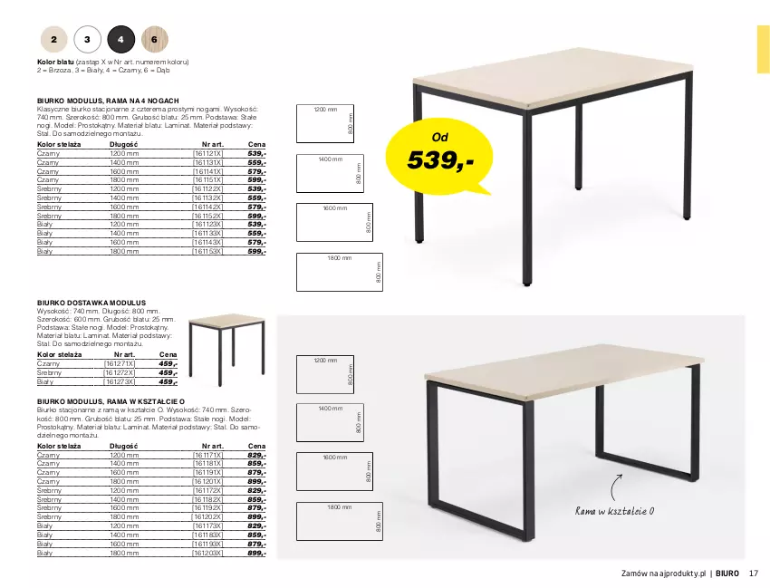 Gazetka promocyjna AJ Produkty - Marzec - ważna 01.03 do 31.03.2021 - strona 17 - produkty: Biurko, Biuro, Rama, Sok