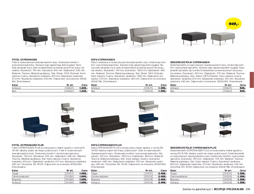 Gazetka promocyjna AJ Produkty - Marzec - ważna 01.03 do 31.03.2021 - strona 195 - produkty: Fa, Fotel, Por, Siedzisko, Sofa, Sofa 2-osobowa, Sok, Stolik, Tapicerka