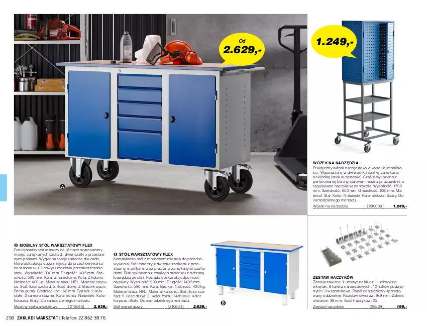 Gazetka promocyjna AJ Produkty - Marzec - ważna 01.03 do 31.03.2021 - strona 290 - produkty: Bieżnik, Drzwi, Haczyk, HP, Mobil, Półka, Por, Sok, Stół, Stół warsztatowy, Szafka, Telefon, Wkręt, Wózek