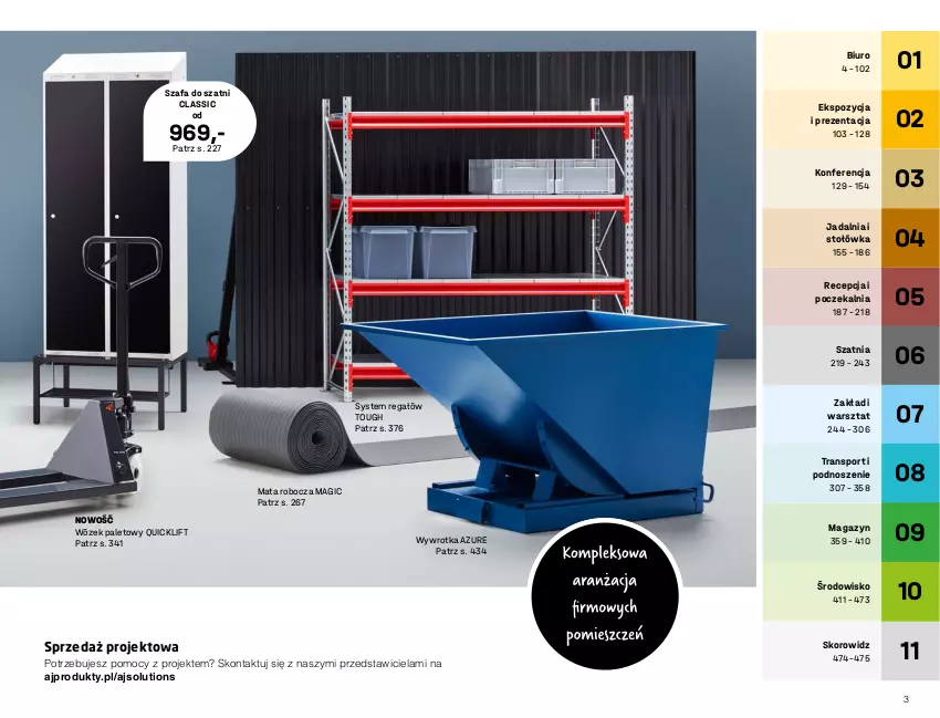 Gazetka promocyjna AJ Produkty - Marzec - ważna 01.03 do 31.03.2021 - strona 3 - produkty: Biuro, Fa, Jadalnia, Por, Regał, Sport, Szafa, Tran, Wózek, Wywrotka