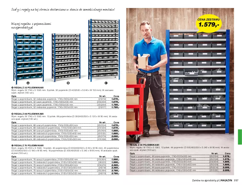 Gazetka promocyjna AJ Produkty - Marzec - ważna 01.03 do 31.03.2021 - strona 397 - produkty: Pojemnik, Regał