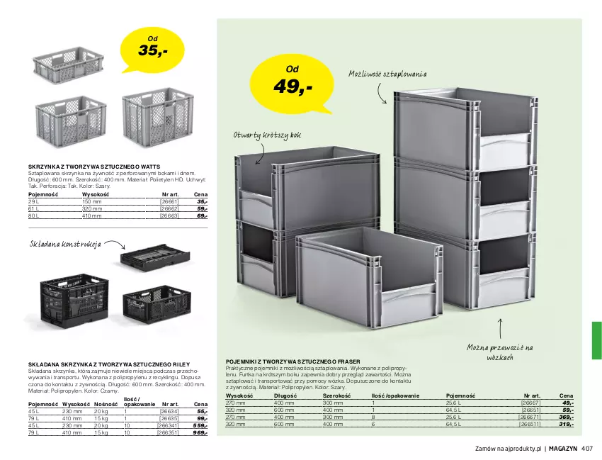 Gazetka promocyjna AJ Produkty - Marzec - ważna 01.03 do 31.03.2021 - strona 407 - produkty: Pojemnik, Por, Ser, Sok, Sport, Tran