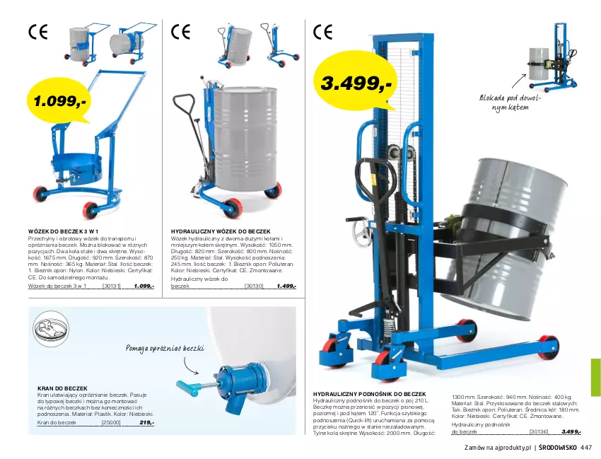 Gazetka promocyjna AJ Produkty - Marzec - ważna 01.03 do 31.03.2021 - strona 447 - produkty: Bieżnik, Noż, Por, Sok, Sport, Tera, Tran, Wózek