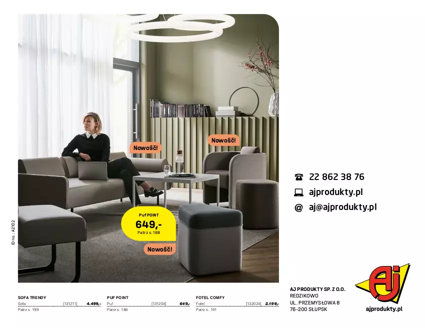 Gazetka promocyjna AJ Produkty - Marzec - ważna 01.03 do 31.03.2021 - strona 476 - produkty: Fa, Fotel, Puf, Sofa