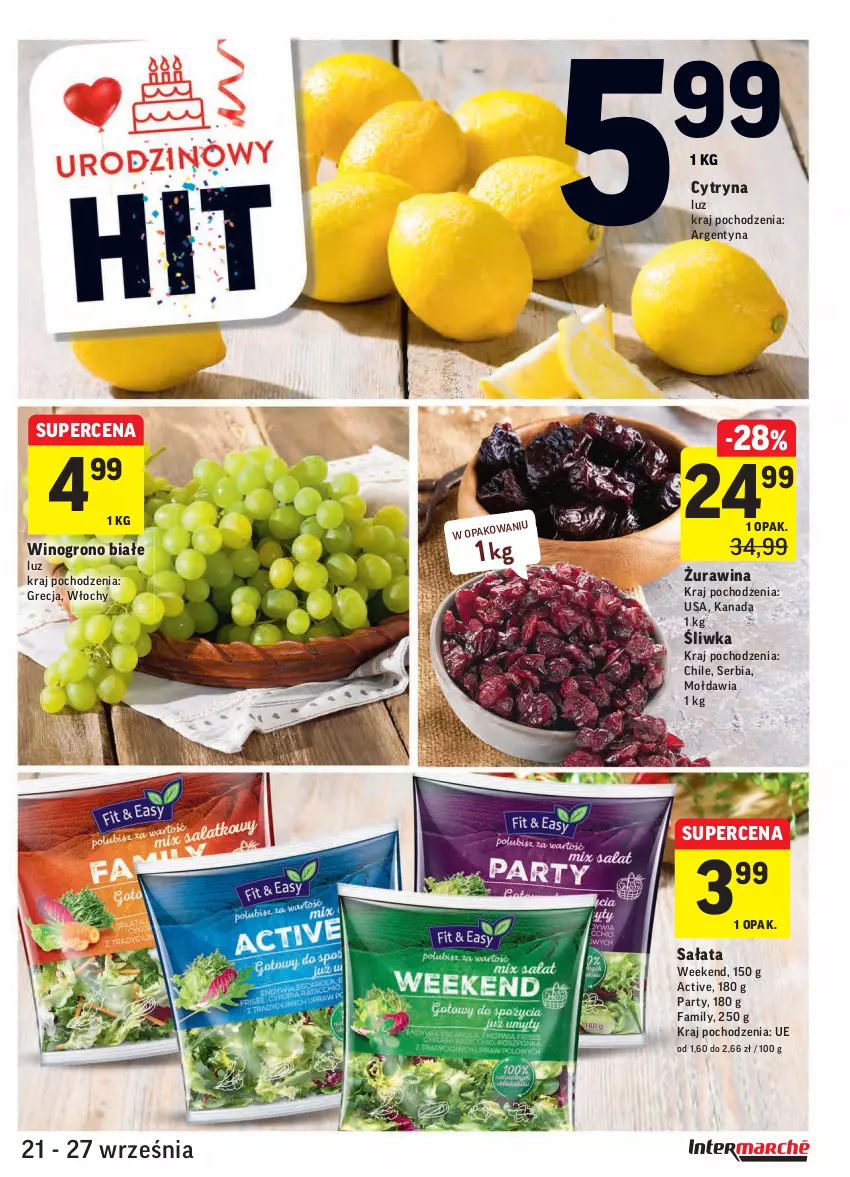 Gazetka promocyjna Intermarche - Gazetka promocyjna - ważna 21.09 do 27.09.2021 - strona 13 - produkty: Fa, Sałat, Ser, Wino