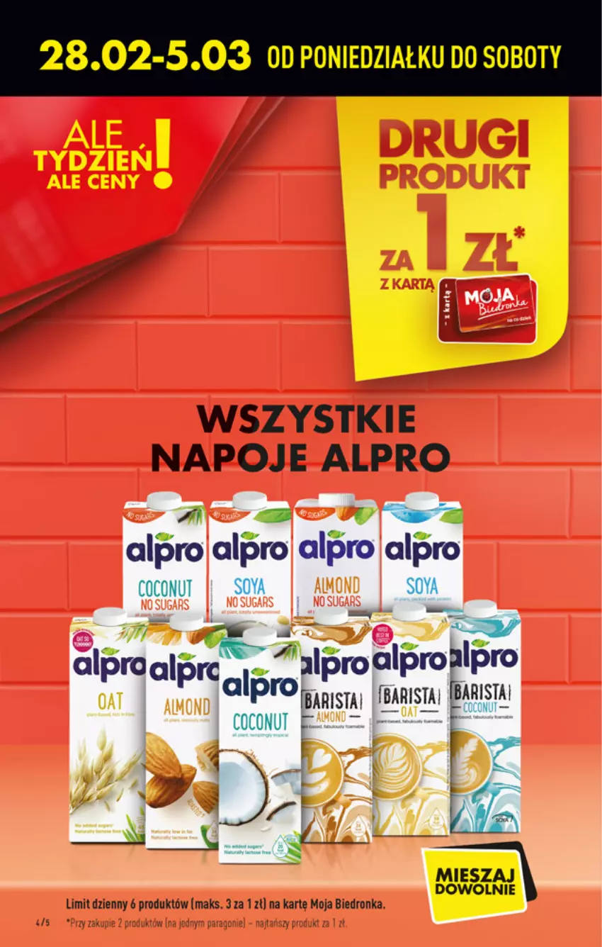 Gazetka promocyjna Biedronka - W tym tygodniu - ważna 28.02 do 05.03.2022 - strona 4 - produkty: Alpro, Dron, Napoje