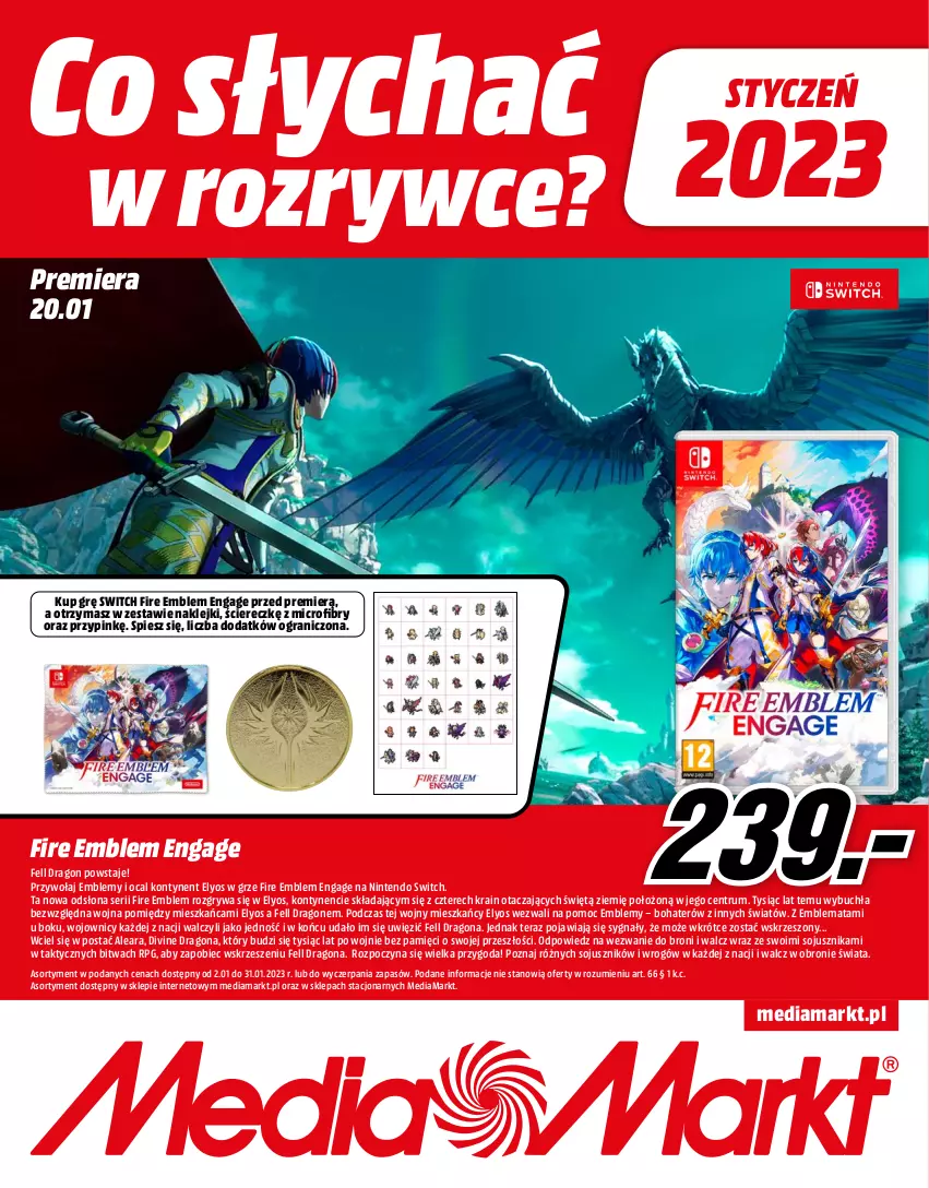 Gazetka promocyjna Media Markt - Gazetka Media Markt - ważna 02.01 do 31.01.2023 - strona 1 - produkty: Divine, Gra, Gry, Klej, Nintendo Switch, Rum, Ser, Tera