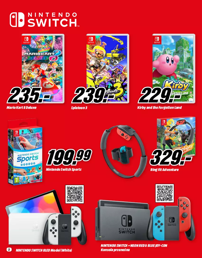 Gazetka promocyjna Media Markt - Gazetka Media Markt - ważna 02.01 do 31.01.2023 - strona 2 - produkty: Konsola, Nintendo Switch, Por, Ring Fit Adventure, Sport