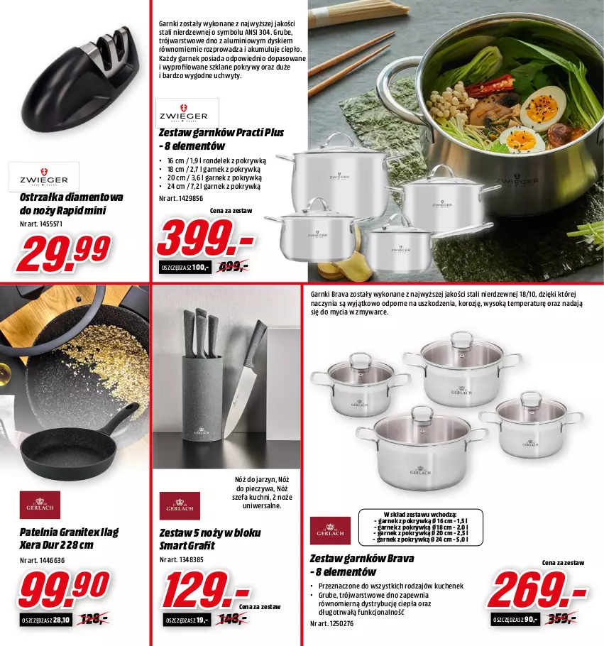 Gazetka promocyjna Media Markt - Gazetka Media Markt - ważna 12.10 do 30.10.2021 - strona 11 - produkty: Fa, Garnek, Gra, Noż, Nóż szefa kuchni, Patelnia, Piec, Por, Rondel, Sok, Uchwyty