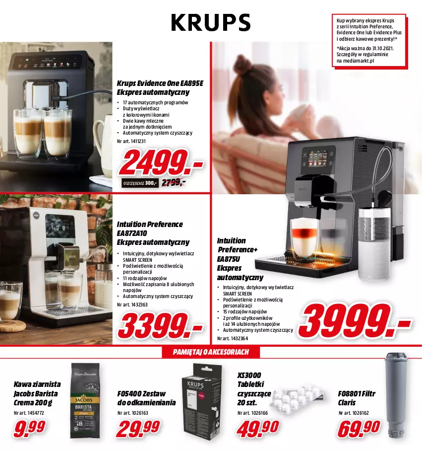 Gazetka promocyjna Media Markt - Gazetka Media Markt - ważna 12.10 do 30.10.2021 - strona 14 - produkty: Gra, Jacobs, Kawa, Kawa ziarnista, Krups, Mięta, Ser, Tablet