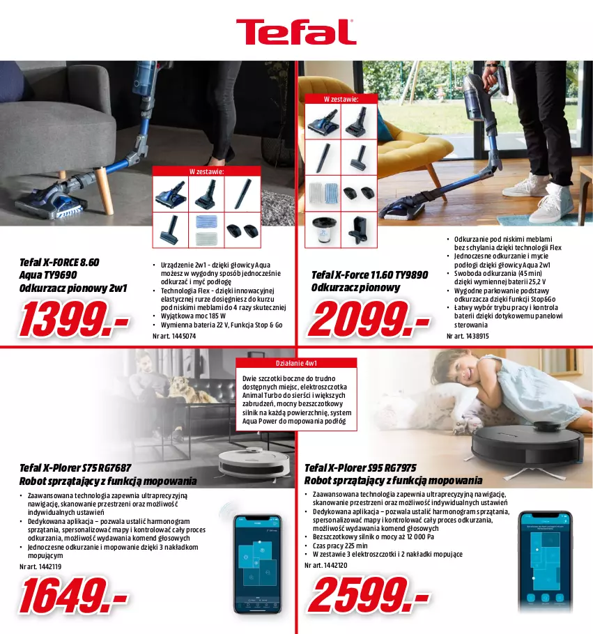 Gazetka promocyjna Media Markt - Gazetka Media Markt - ważna 12.10 do 30.10.2021 - strona 22 - produkty: Bateria, Fa, Gra, Mop, Odkurzacz, Robot, Robot sprzątający, Szczotka, Tefal, Top