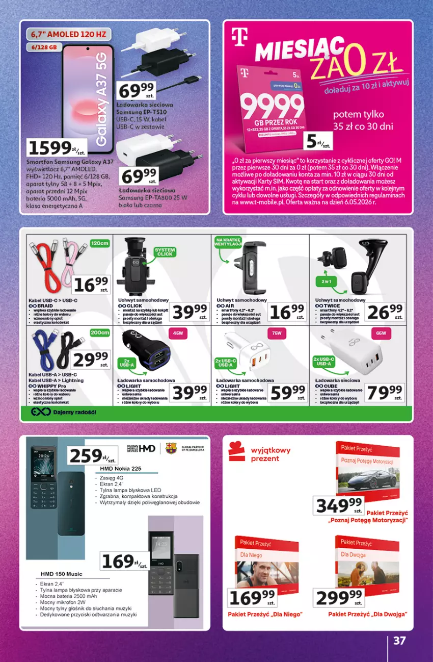 Gazetka promocyjna Auchan - Gazetka Znane Marki Hipermarket Auchan - ważna 11.06 do 17.06.2026 - strona 37 - produkty: Bateria, Dada, Gin, Głośnik, Gra, HiPP, Kabel USB, Lampa, Mikrofon, Mus, Nokia, Piec, Warka