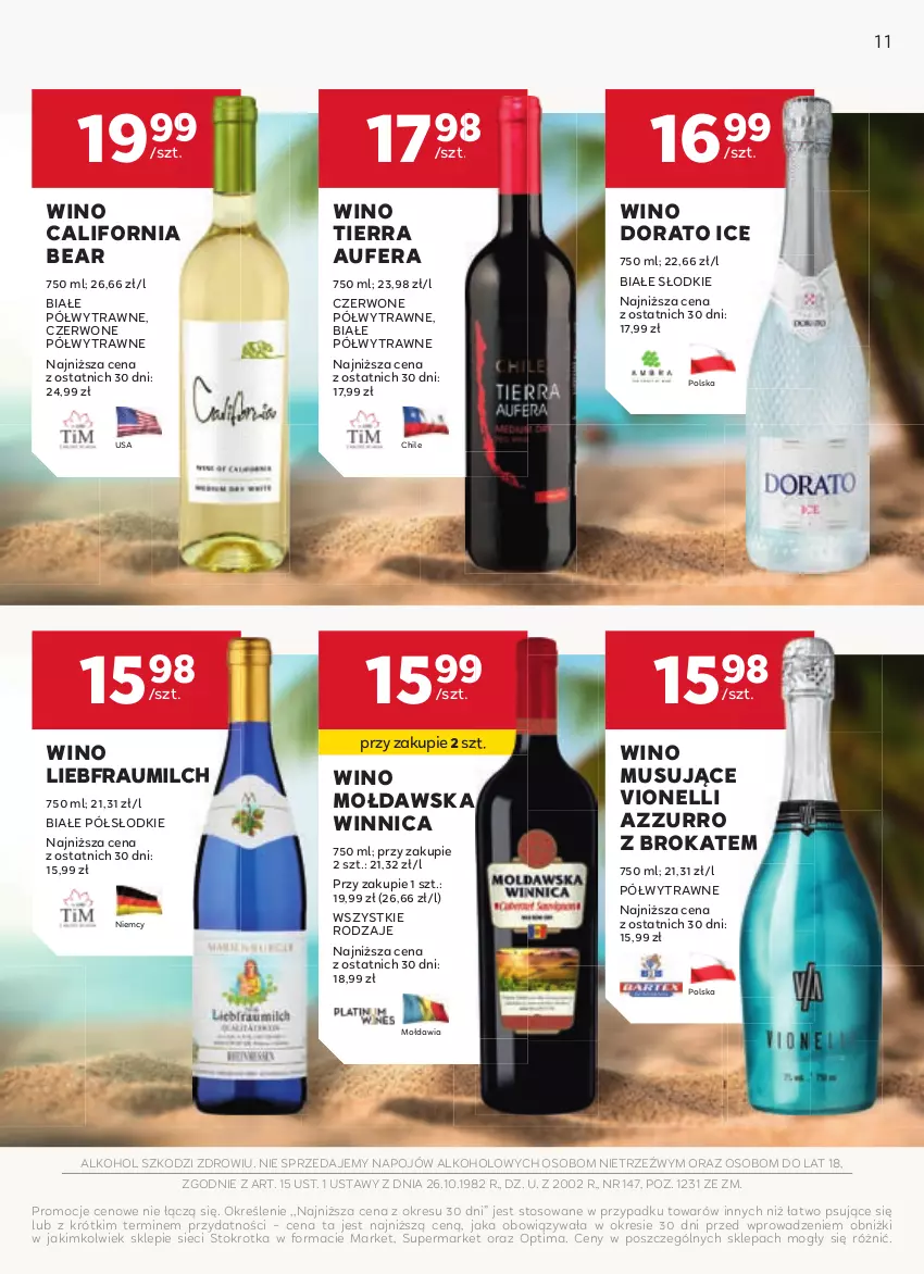 Gazetka promocyjna Stokrotka - W dobrym smaku! - ważna 17.06 do 16.07.2025 - strona 11 - produkty: Mus, Optima, Wino, Wino musujące