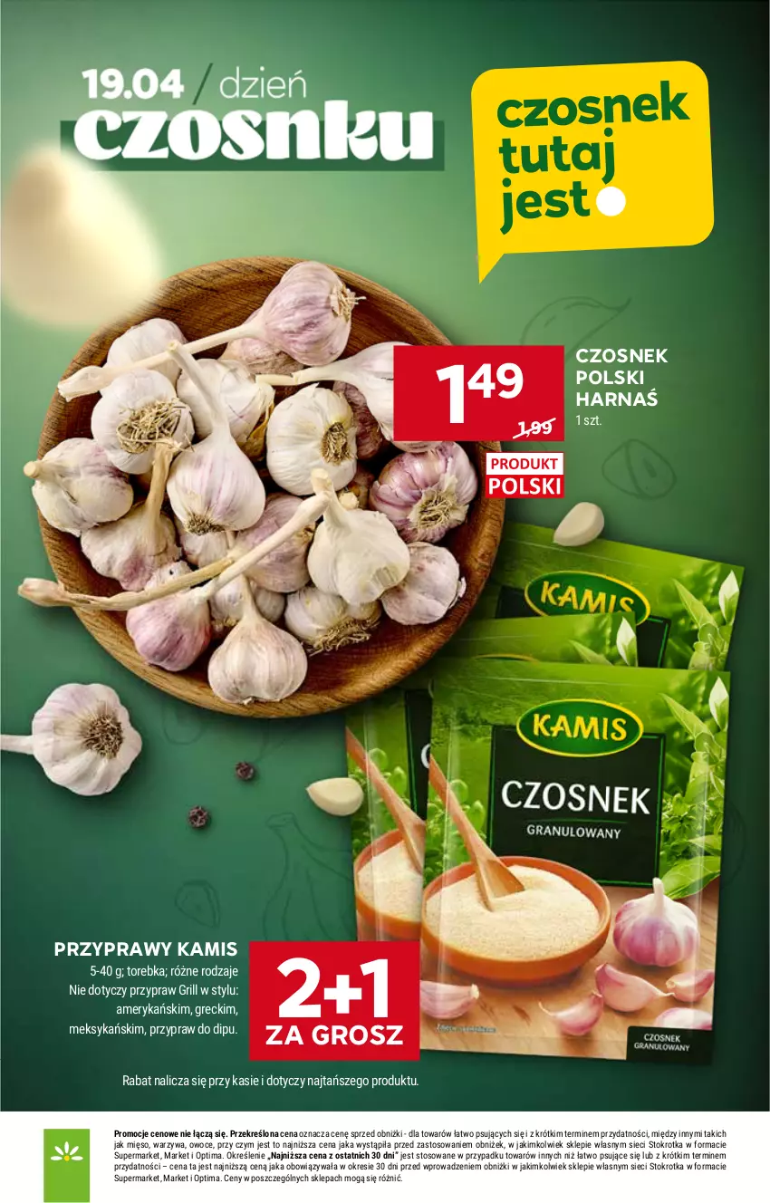 Gazetka promocyjna Stokrotka - Market - ważna 16.04 do 22.04.2026 - strona 13 - produkty: Czosnek, Harnaś, HP, Kamis, Przyprawy